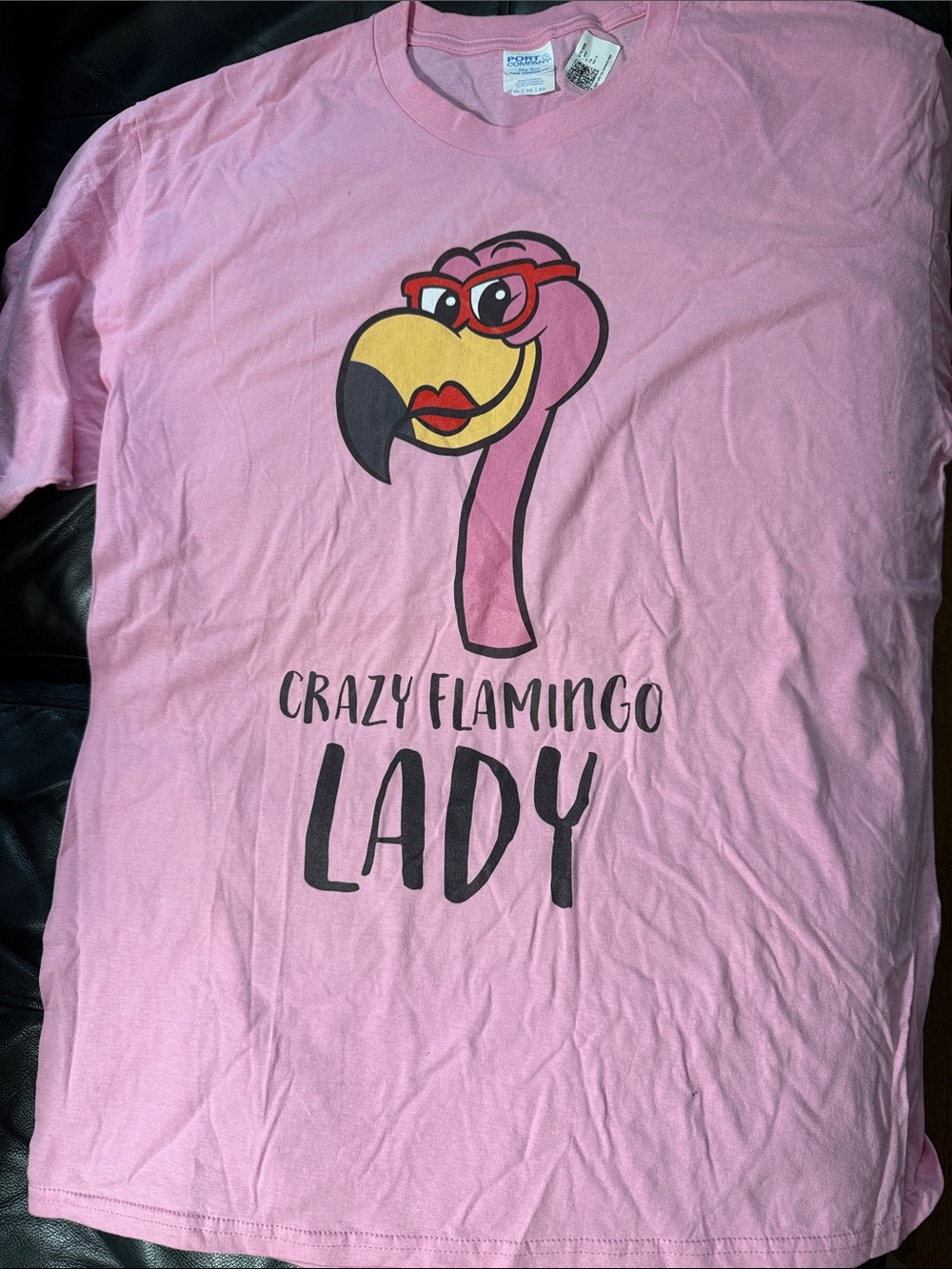 Port and Company Pink Flamingo Graphic Tee